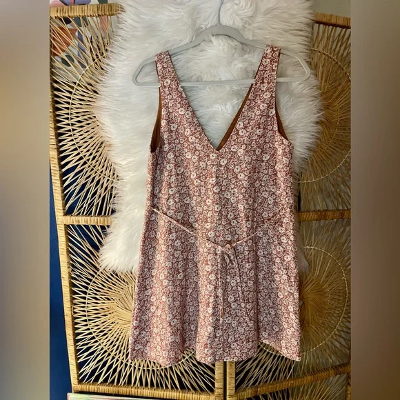 Rhythm Women’s Carmella Floral Print V-Neck Sleeveless Mini Dress A-Line Retro - Picture 9 of 14